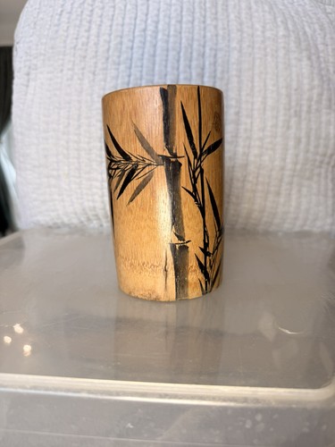 Bamboo paint cup beaker sake - ,