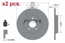 X2 PCS REAR BRAKE DISC ROTOS