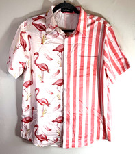 VatPave Mens Hawaiian Flamingo