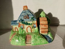 Maruhon Ware Japanese Watermill Salt& Pepper Set 1930's VGC