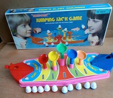 Vintage Blue Box Jumping Jack