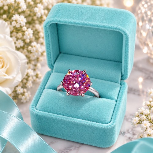 Pink sapphire halo ring - sapphire, ct