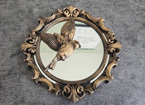 Gothic bird mirror round - round, wall