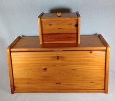 Vintage Solid Pine Bread Box &