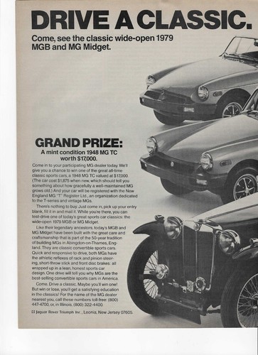 1979 mgb and midget vintage - 1979,