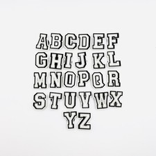 Letters White Charms Fits