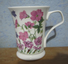 Dunoon - Bone China Mug - Flowers by Kathy Pickles - Florabunda - Pink & Blue