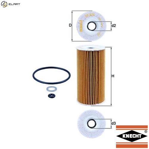 Oil filter 424d for hyundai - filter, ox