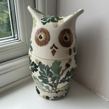 Emma Bridgewater Oak Owl Lidded Biscuit Jar With Ears Brand New