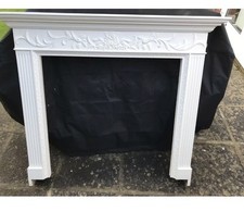 Fluted Floral Plaster Fire