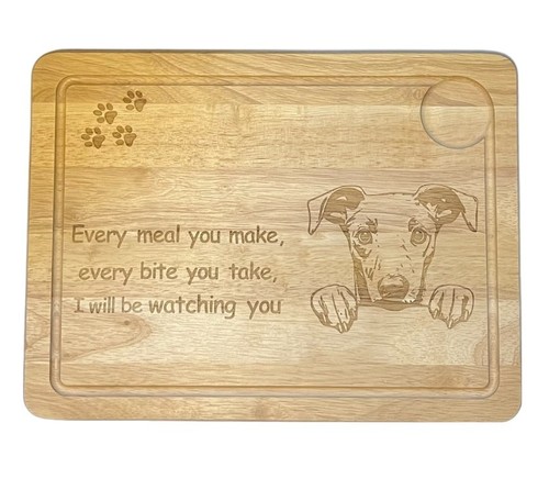 Whippet paw prints - whippet, engraved