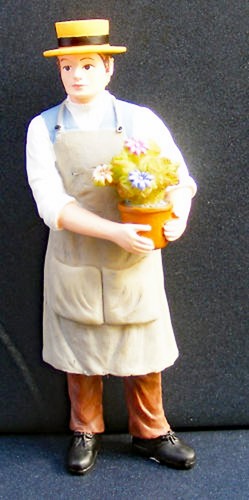 Resin male doll gardener - male,