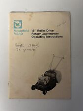 Vintage Mountfield M3RD 18" Roller Drive Rotary Lawnmower Operating Instruction