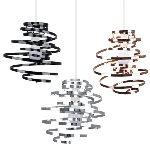 Modern swirl ceiling - modern, light