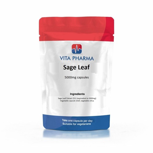 Sage leaf 5000mg capsules - capsules, |