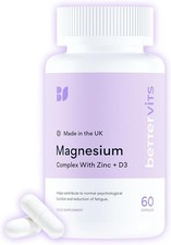 Bettervits Magnesium Glycinate Complex with Citrate, Malate, Zinc & Vitamin D3 |