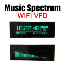3In1 WIFI VFD Music Spectrum Display Level Indicator Rhythm Analyzer Weather For