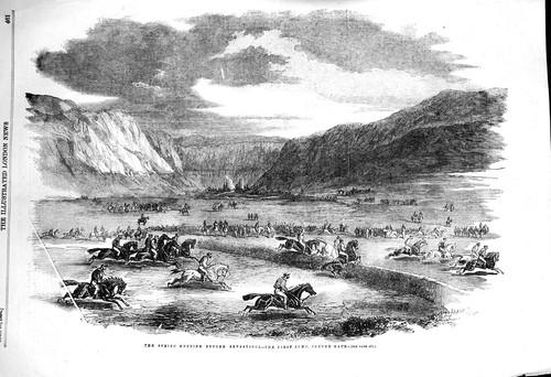 Old antique print - old, 1856