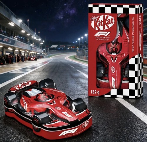 Kitkat tin car 132g - kitkat, f1