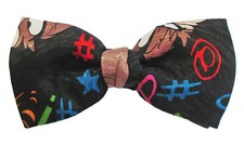 Men's Black Tasmanian Devil Bow Tie Looney Tunes Taz Formal Costume Pre-Tied 