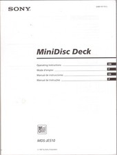 Sony je510 minidisc deck - sony,