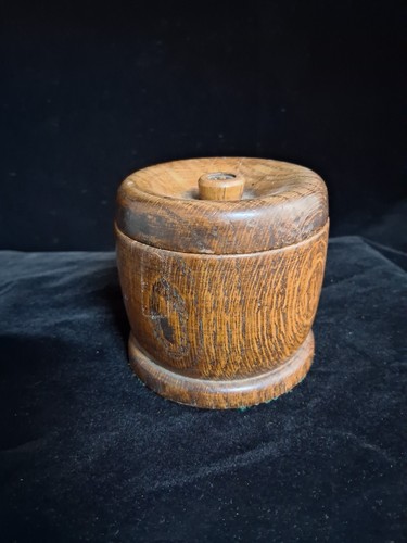 Vintage oak treen - , barrel