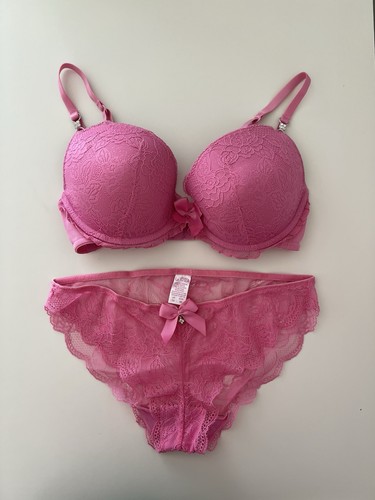 Senza pink lace bra pant - pink,
