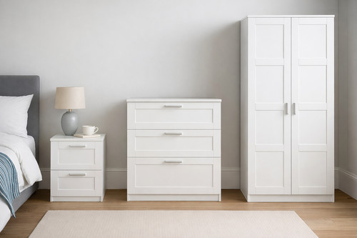 Wooden bedroom furniture set - furniture,