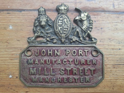 Vintage cast brass makers - brass, name