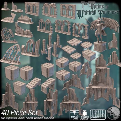 Grimdark ruins terrain set - ruins,