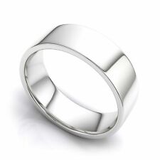 925 Sterling Silver Womens Mens 6mm Flat Wedding Band Ring All Sizes