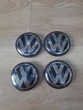 4 X VOLKSWAGEN 56MM ALLOY WHEEL CENTRE CAPS POLO GOLF 1J0601171 