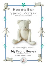 Easy Teddy Bear Soft Toy Sewing PATTERN, Little Huggable Bear - My Fabric Heaven