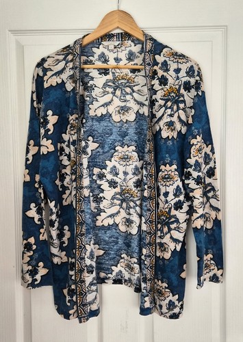 Monsoon 100 linen blue cream - monsoon,