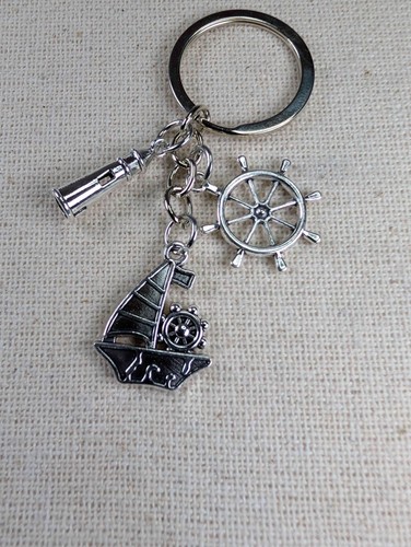 Nautical keychain charms - keychain,