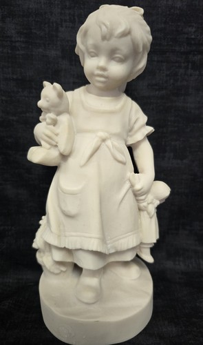 Vintage chalkware girl - chalkware,