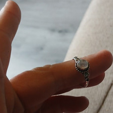 Silver hallmarked bezel set - silver,