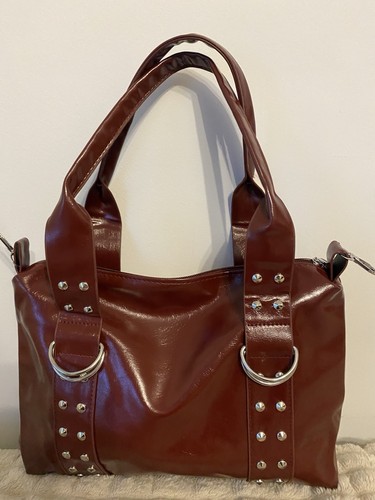 Burgundy faux leather - burgundy,