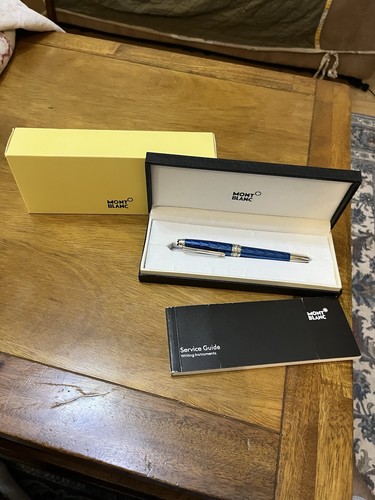 Montblanc blue fountain pen - montblanc,