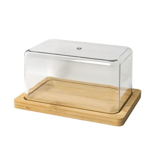 Glass butter dish - dish, &
