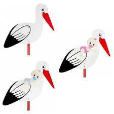 White Stork Yard Sign with
