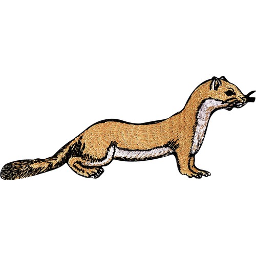 Embroidered weasel ferret iron - embroidered,