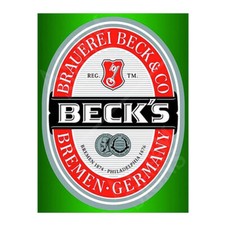 Becks Beer Metal Sign Plaque