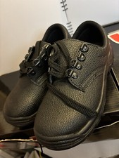 TUF AUSTIN MENS STEEL TOE CAP SAFETY SHOES SIZE UK 3 EUR 36 WORKWEAR PPE BLACK