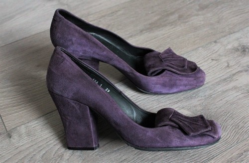 Audley purple suede heel
