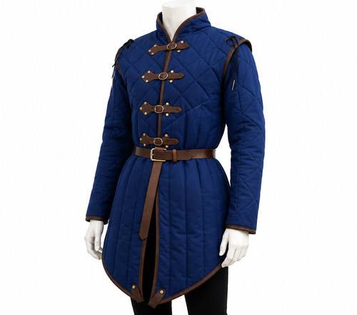 Medieval blue gambeson padded - medieval,