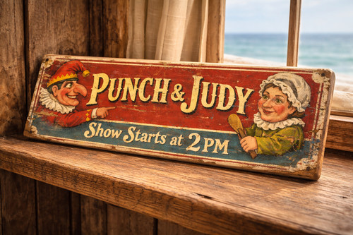 Punch and judy - judy, sign