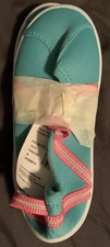 Speedo Girls Mary Jane Water Shoes for pool beach Turquoise/Pink  - MEDIUM 7/8