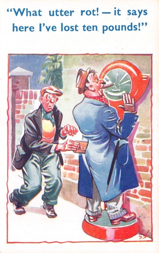 Old comic postcard - old,