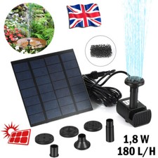 Solar Panel Powered Water Pump Garden Pool Pond Aquarium Fountain +Filter Net UK